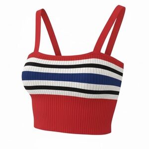 PacSun Twiin NWT red striped ribbed tank, small